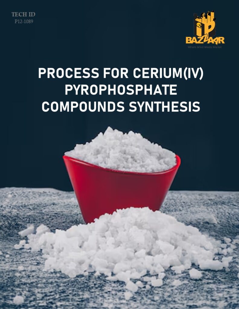 Process for Cerum(IV) Pyrophosphate Comounds Synthesis